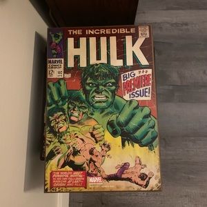 Marvel-HULK-OVERSIZE Comic Cover Wood Plaque-Like New-Ready to hang-Hard to find